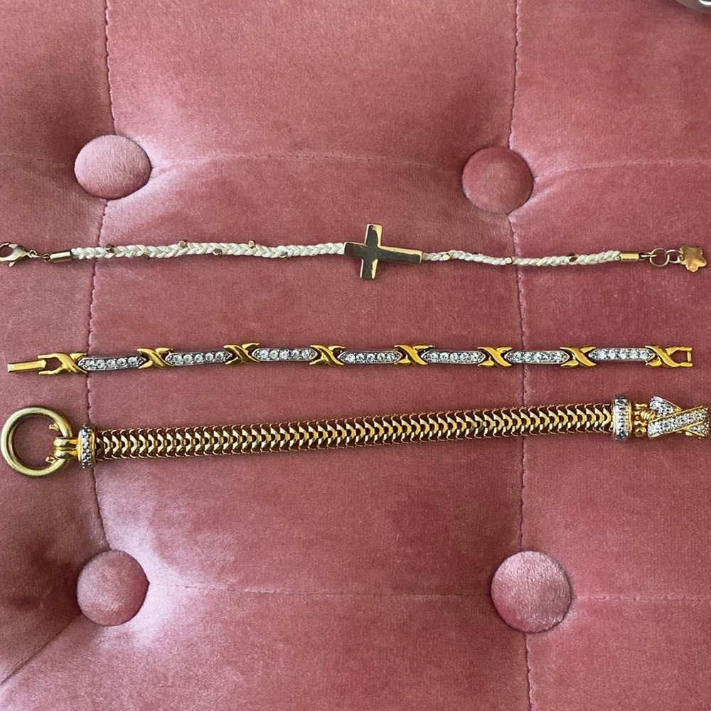 Three‎ Gold Women’s Bracelets| Sold as a set!
